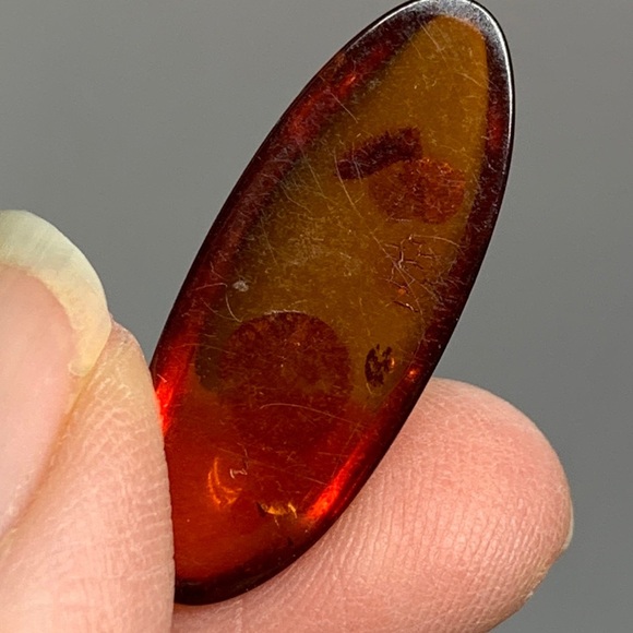 Amber 4.63 Cts Natural Orange Red Color Baltic Gemstone Cabochon for Jewelry - Picture 5 of 17